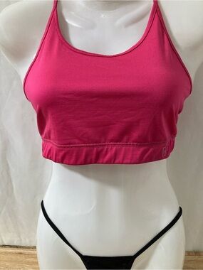 Material Girl Pink Mesh Back Sports Bra Medium Activewear Athleisure